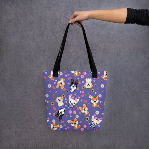 Dog Spring All-Over Print Tote bag