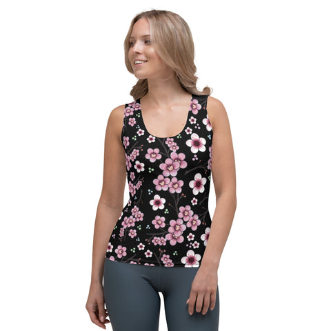 Sakura Print Sublimation Cut & Sew Tank Top