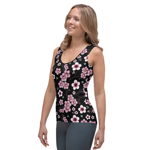 Sakura Print Sublimation Cut & Sew Tank Top