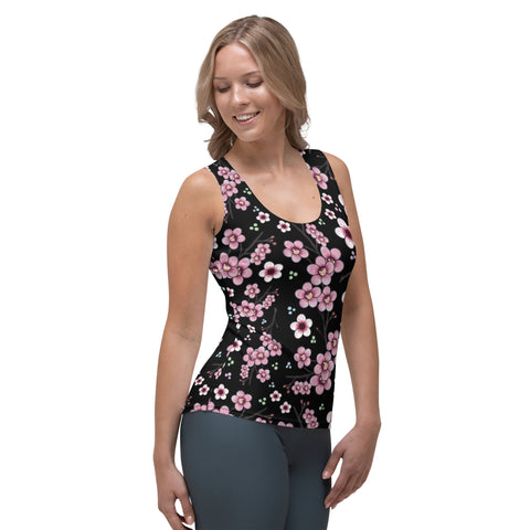 Sakura Print Sublimation Cut & Sew Tank Top