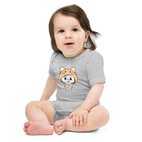 Ben-E Cat Fish Bowl Baby short sleeve one piece