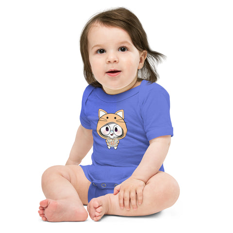 Ben-E Cat Fish Bowl Baby short sleeve one piece