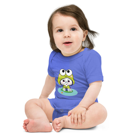 Ben-E Frog Fishing Baby short sleeve one piece
