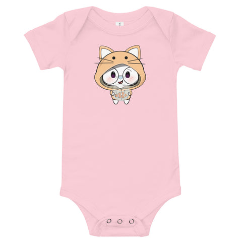 Ben-E Cat Fish Bowl Baby short sleeve one piece