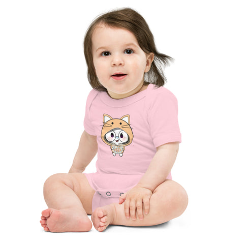 Ben-E Cat Fish Bowl Baby short sleeve one piece