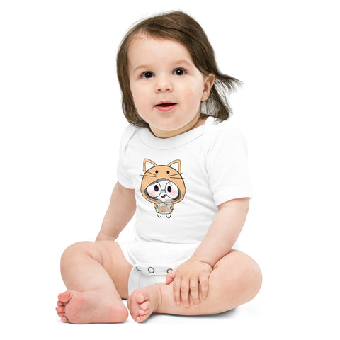 Ben-E Cat Fish Bowl Baby short sleeve one piece