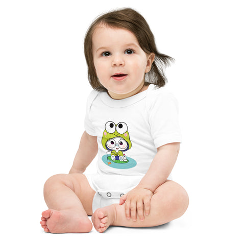 Ben-E Frog Fishing Baby short sleeve one piece