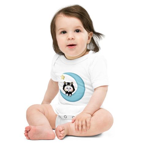 Ben-E Cat Moon Baby short sleeve one piece