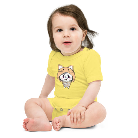 Ben-E Cat Fish Bowl Baby short sleeve one piece