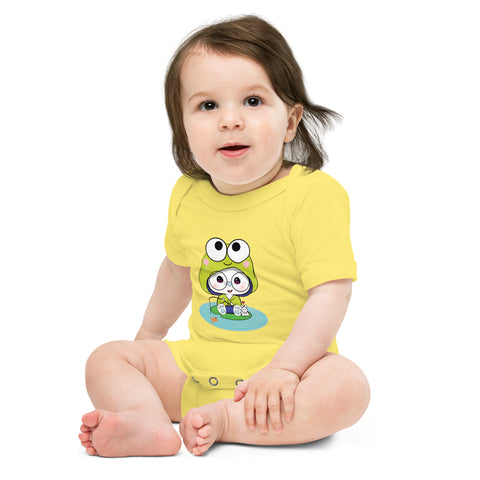 Ben-E Frog Fishing Baby short sleeve one piece