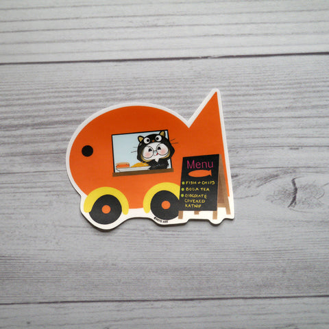 Ben-E Cat Fish Truck Vinyl Sticker.