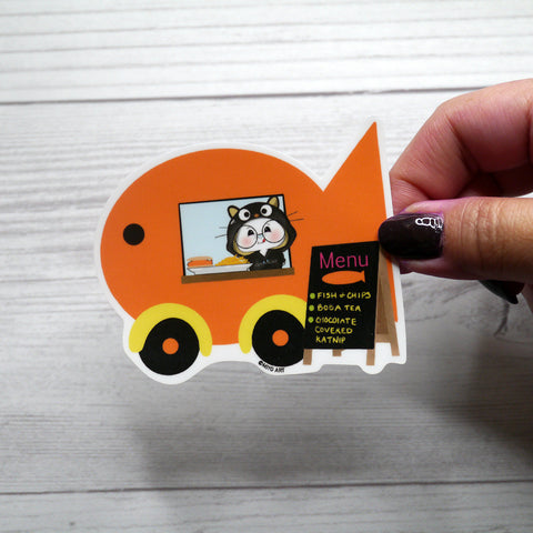 Ben-E Cat Fish Truck Vinyl Sticker.