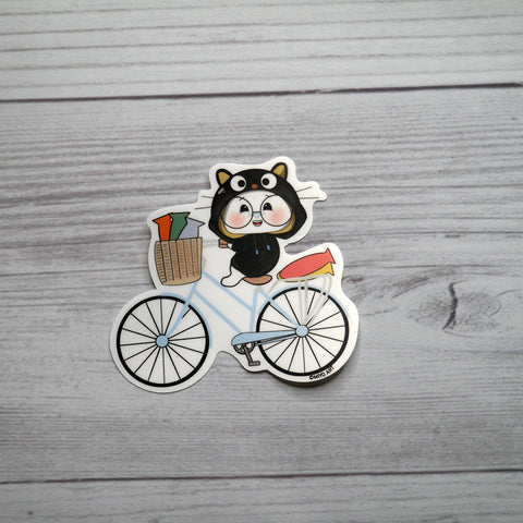 Ben-E Cat Bicycle Vinyl Sticker.