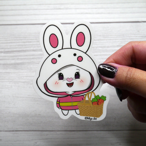 Bon-E Bunny Chums Basket Vinyl Sticker.