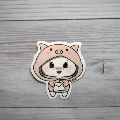 Bon-E Pig Chums Vinyl Sticker.