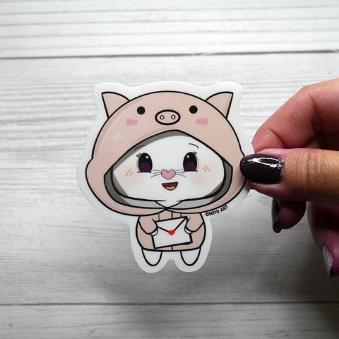 Bon-E Pig Chums Vinyl Sticker.