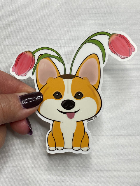 Dogs of Spring Vinyl Sticker Set of 5