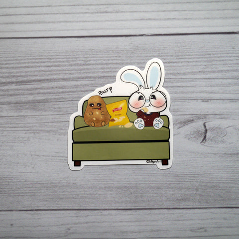 Ben-E Couch Potato Vinyl Sticker