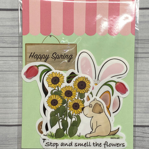 Bon-E Spring Vinyl Sticker Set of 4