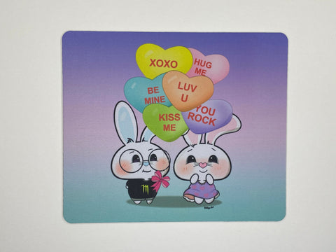 Ben-E & Bon-E Bunny with Balloons Mousepad