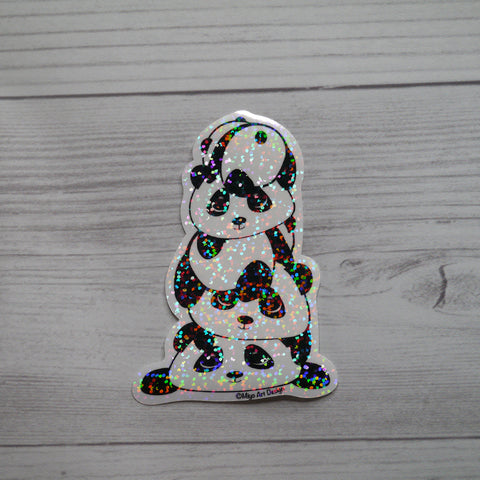 Panda Pile Vinyl Sticker