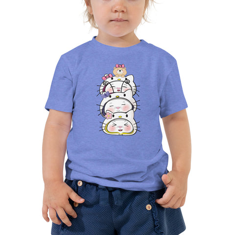 Bon-E Kitty Stack Toddler Short Sleeve Tee