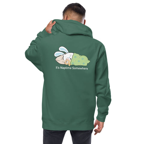 Ben-E It's Naptime Somewhere (Design on Back Only) Unisex fleece zip up hoodie