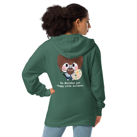 Ben-E Ross (Design on Back Only) Unisex fleece zip up hoodie
