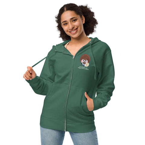 Ben-E Ross (Design on Front Only) Unisex fleece zip up hoodie
