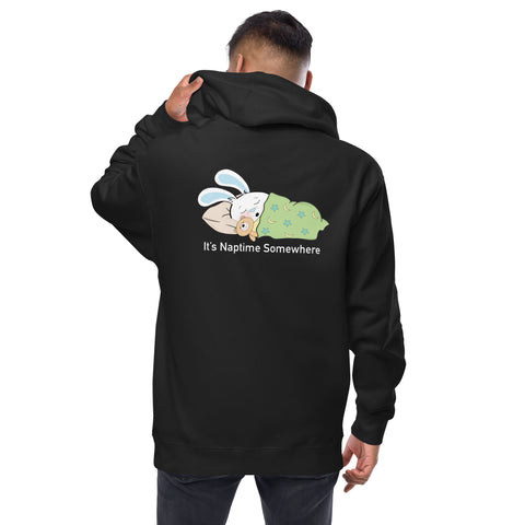 Ben-E It's Naptime Somewhere (Design on Back Only) Unisex fleece zip up hoodie