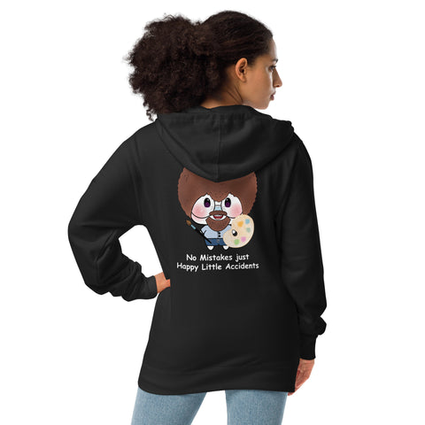 Ben-E Ross (Design on Back Only) Unisex fleece zip up hoodie