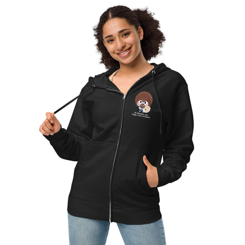 Ben-E Ross (Design on Front Only) Unisex fleece zip up hoodie