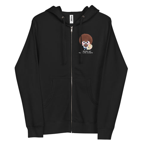 Ben-E Ross (Design on Front Only) Unisex fleece zip up hoodie