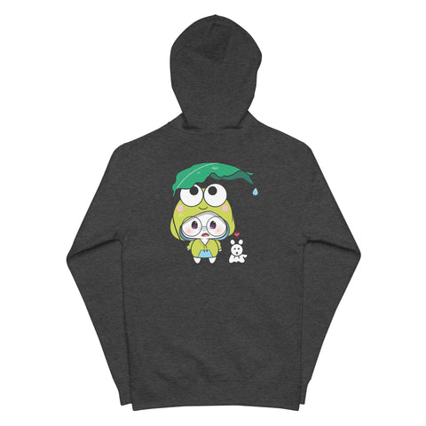 Ben-E Frog Leaf Umbrella (Design on Back Only) Unisex fleece zip up hoodie