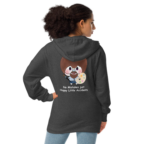 Ben-E Ross (Design on Back Only) Unisex fleece zip up hoodie