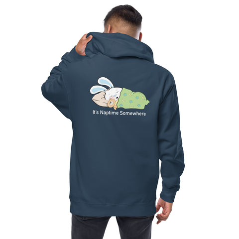 Ben-E It's Naptime Somewhere (Design on Back Only) Unisex fleece zip up hoodie