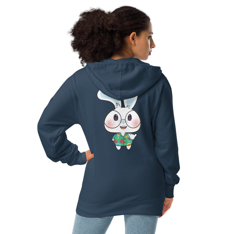 Ben-E Shaka (Design on Back Only) Unisex fleece zip up hoodie