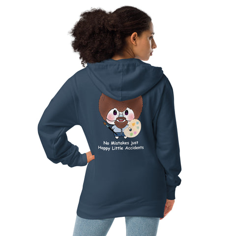Ben-E Ross (Design on Back Only) Unisex fleece zip up hoodie