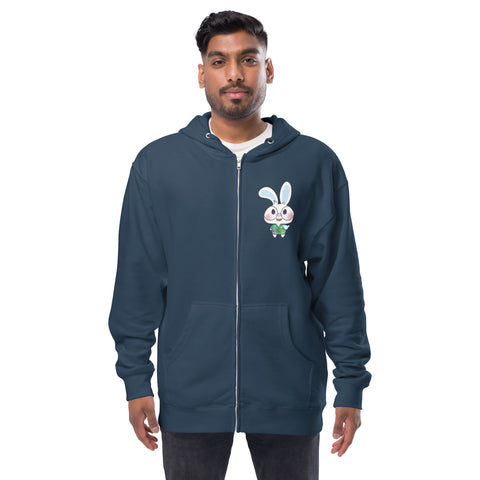 Ben-E Shaka (Design on Front Only) Unisex fleece zip up hoodie