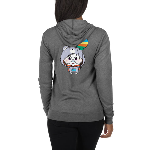 Ben-E Bear Chums(Design on Back Only) Unisex zip hoodie