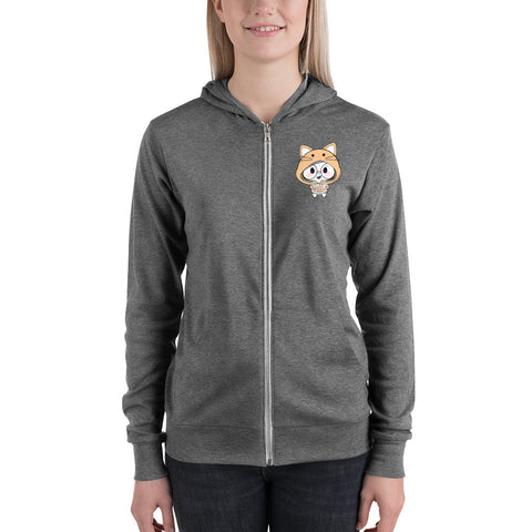 Ben-E Cat Chums Fishbowl (Design on Front Only) Unisex zip hoodie