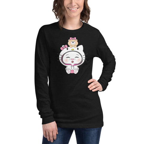 Bon-E Kitty Bear Unisex Long Sleeve Tee