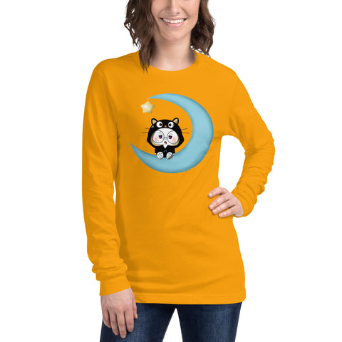 Ben-E Cat Moon Unisex Long Sleeve Tee