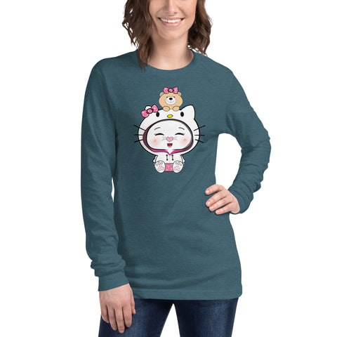 Bon-E Kitty Bear Unisex Long Sleeve Tee