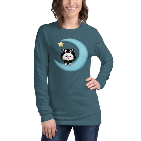 Ben-E Cat Moon Unisex Long Sleeve Tee