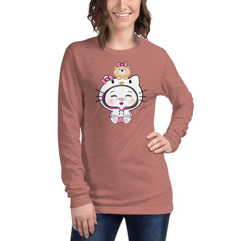 Bon-E Kitty Bear Unisex Long Sleeve Tee