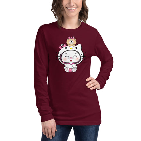 Bon-E Kitty Bear Unisex Long Sleeve Tee