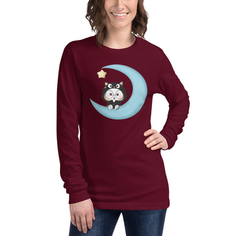 Ben-E Cat Moon Unisex Long Sleeve Tee
