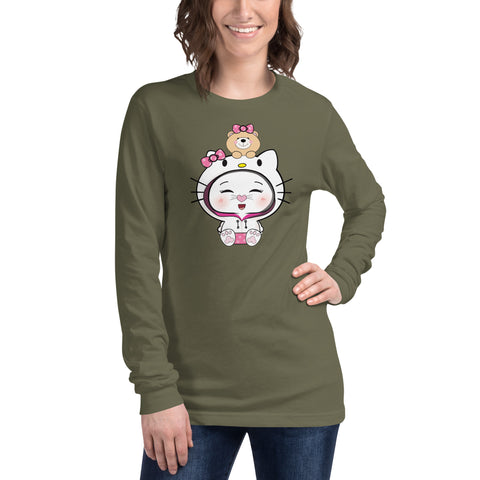 Bon-E Kitty Bear Unisex Long Sleeve Tee