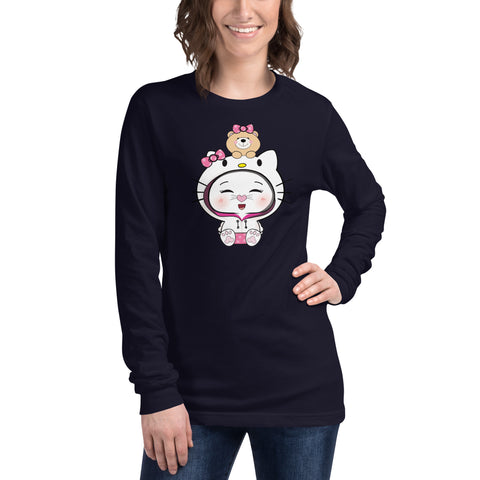 Bon-E Kitty Bear Unisex Long Sleeve Tee